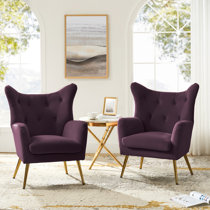 Purple Wingback Accent Chairs You ll Love Wayfair